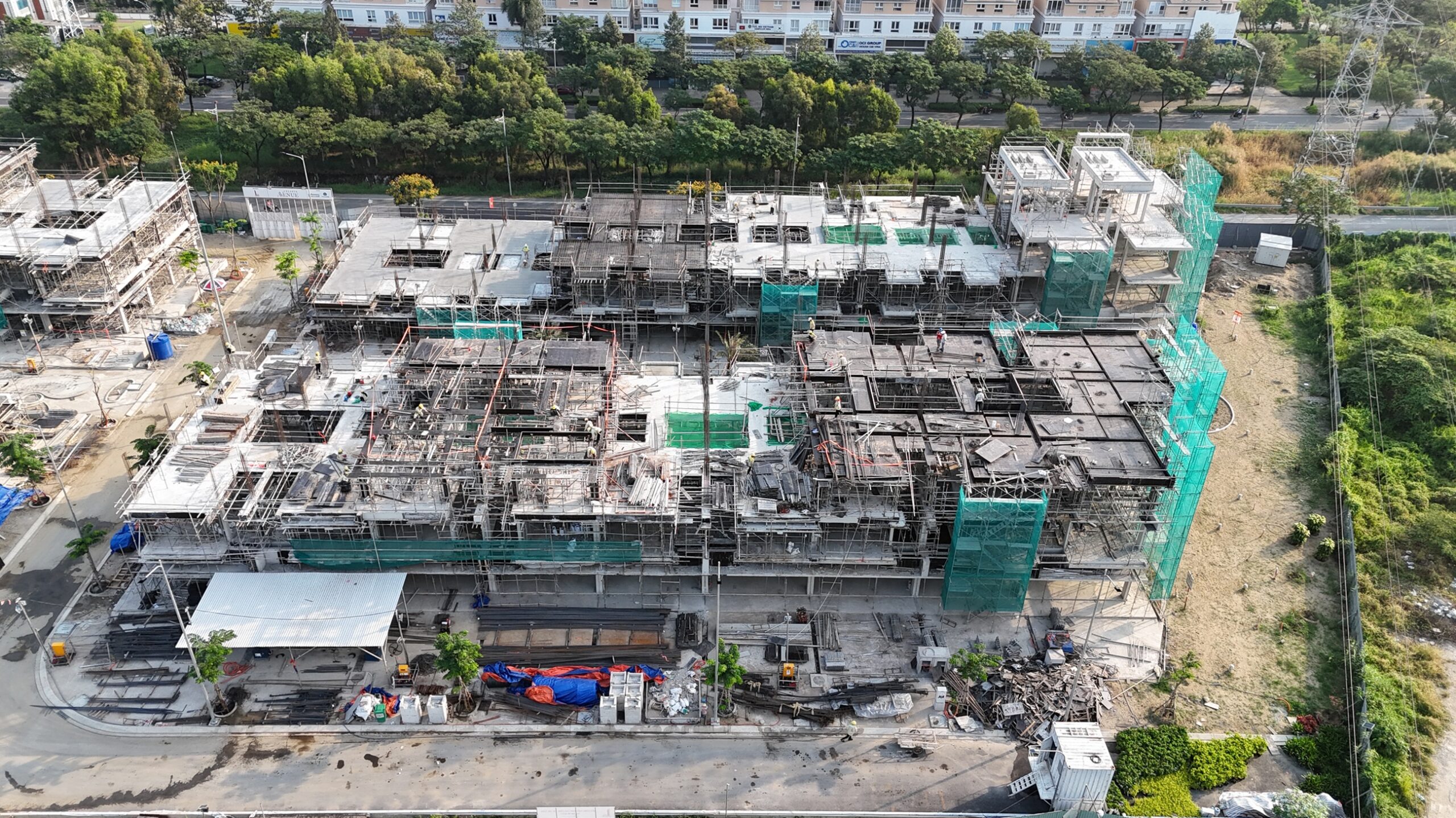 Slider Units C.22 to C.30 are under RC structure works.